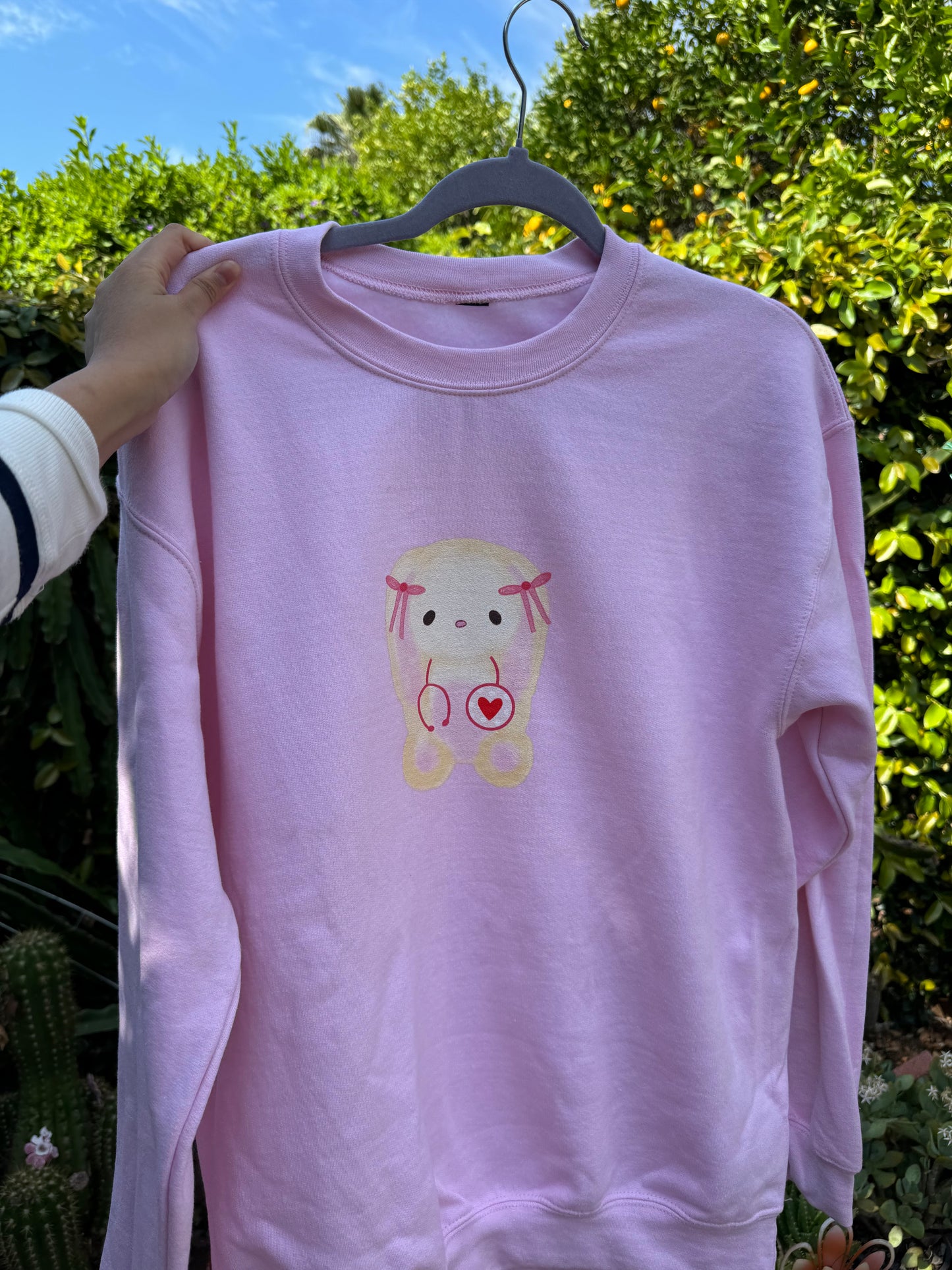 Bunny with Stethoscope Pink Sweater 🎀💝🩺❤️