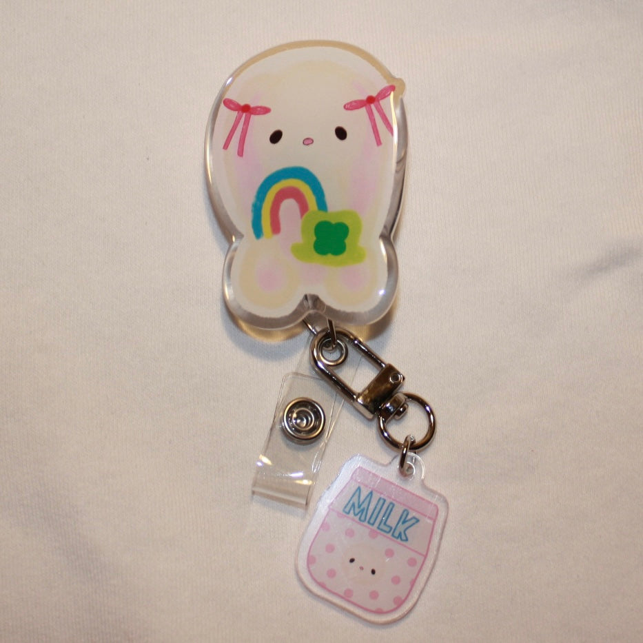 Bunny Cereal Badge Reel 🥛🥣🍨🍀🎀
