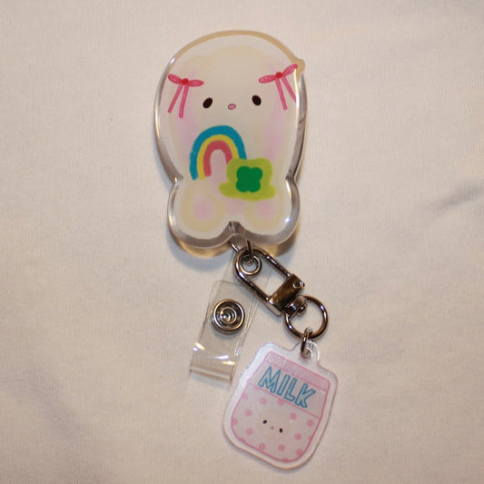 Bunny Cereal Badge Reel 🥛🥣🍨🍀🎀