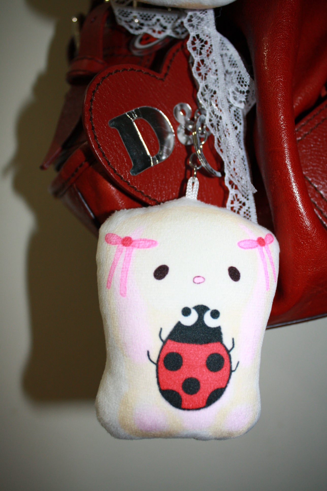 Bunny bug bag charm 🐞