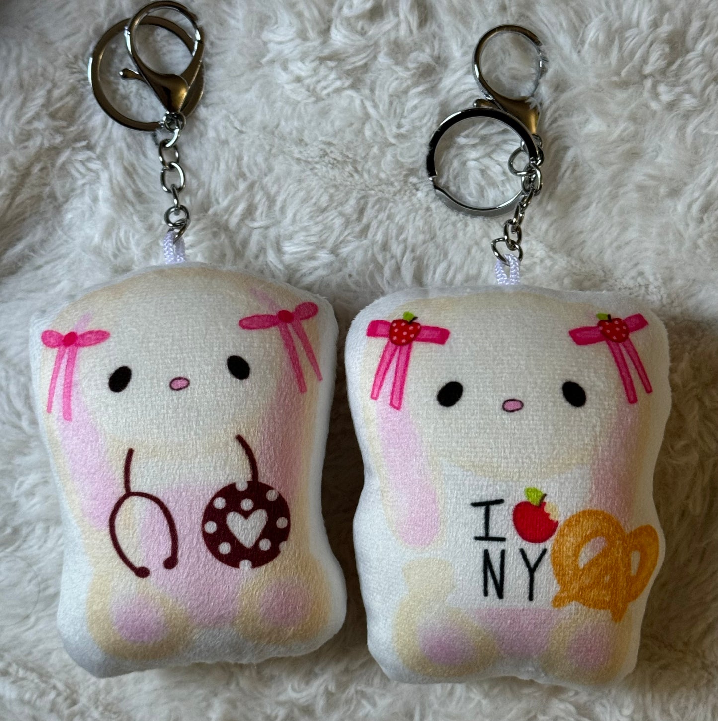 I 🍎 NY bunny bag charm