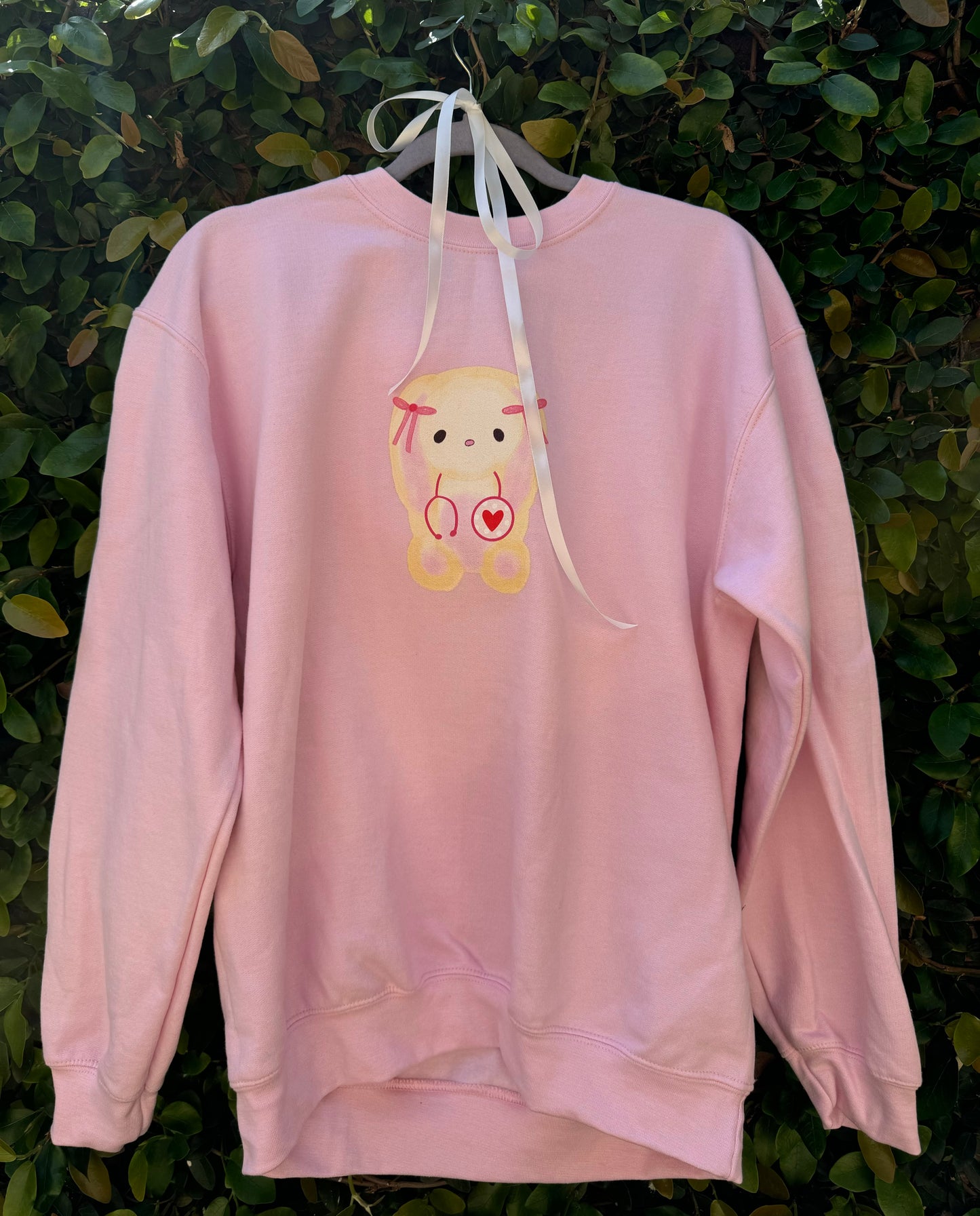 Bunny with Stethoscope Pink Sweater 🎀💝🩺❤️