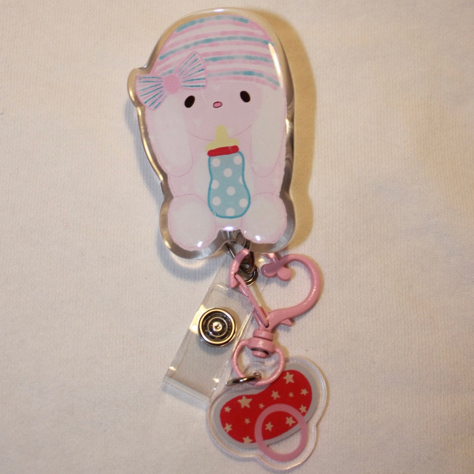 NICU heart bunny badge reel 🍼🎀🐇✨