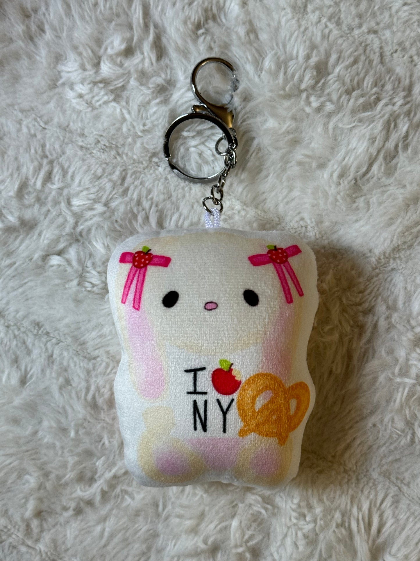 I 🍎 NY bunny bag charm