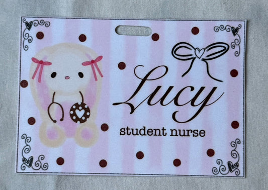 Stethoscope Custom Name Badge 🐇🩺