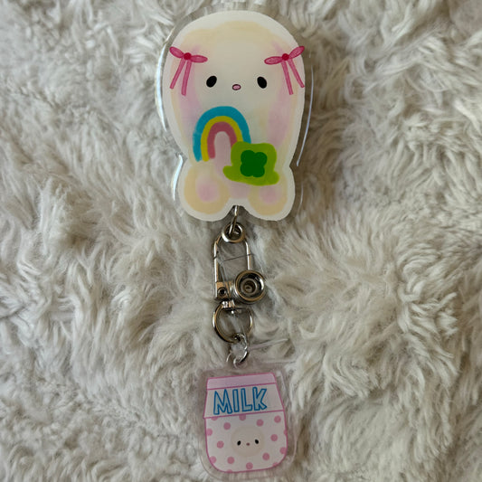 Bunny Cereal Badge Reel 🥛🥣🍨🍀🎀