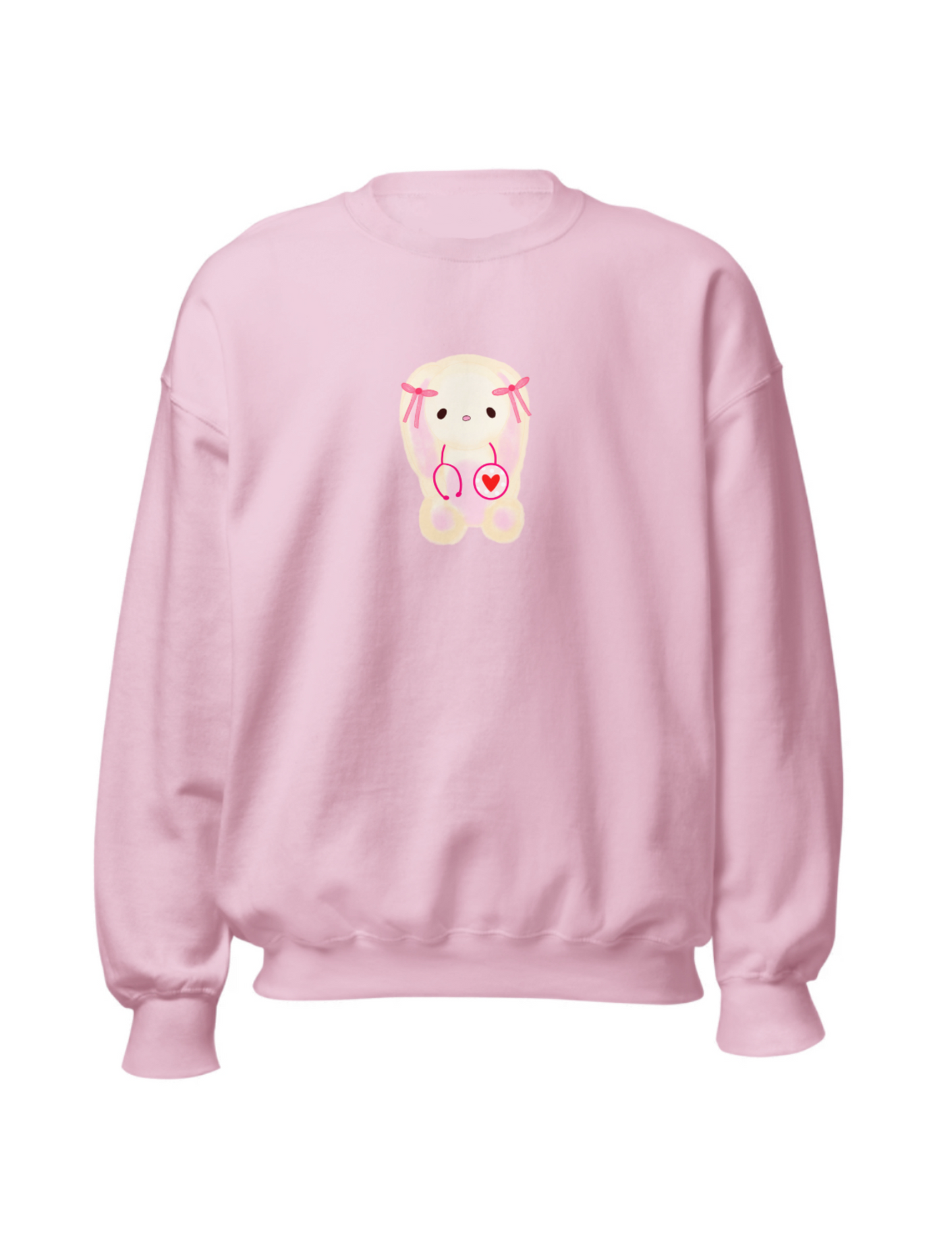 Bunny with Stethoscope Pink Sweater 🎀💝🩺❤️